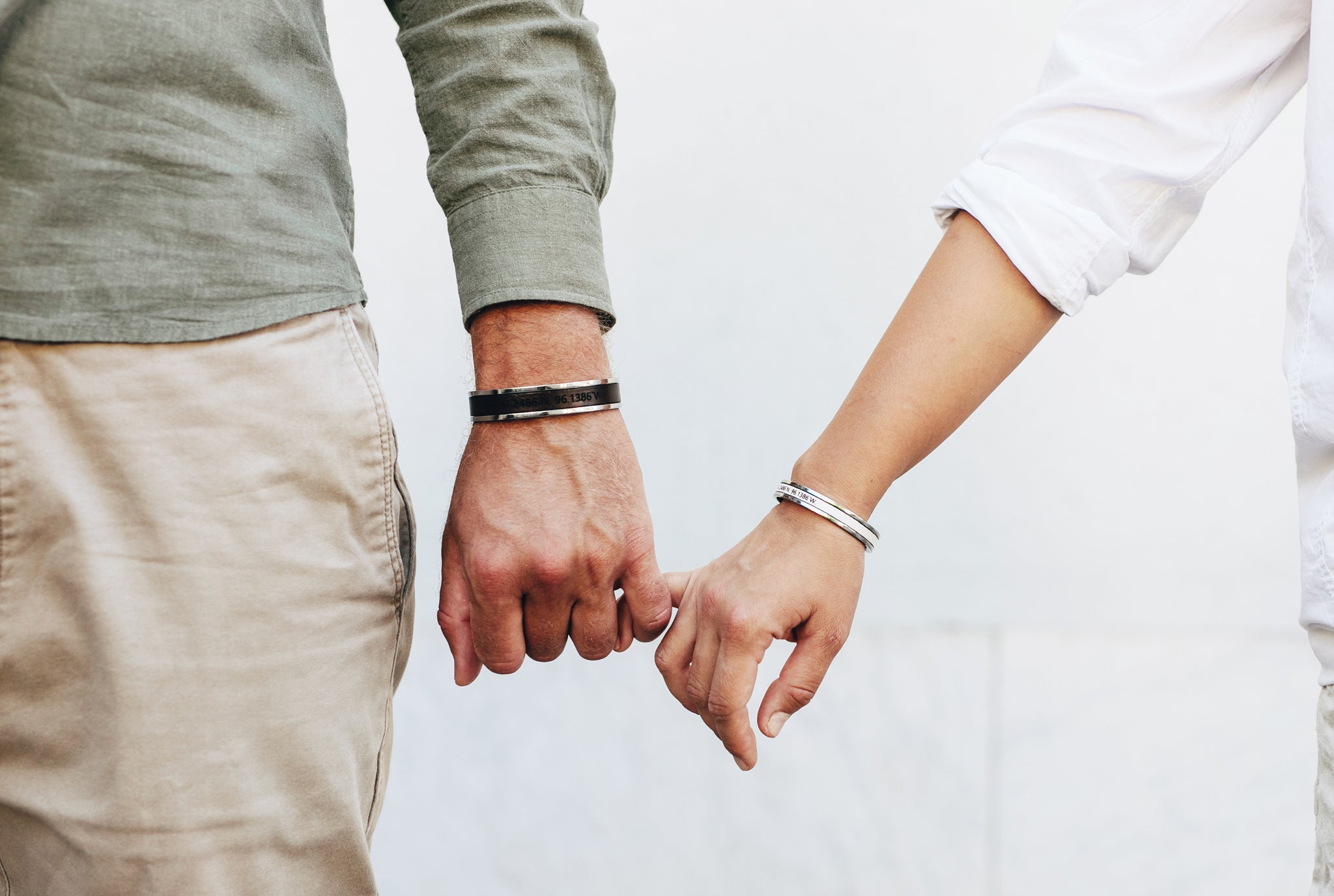Couples Matching Leather Bracelets Personalized Anniversary Gift