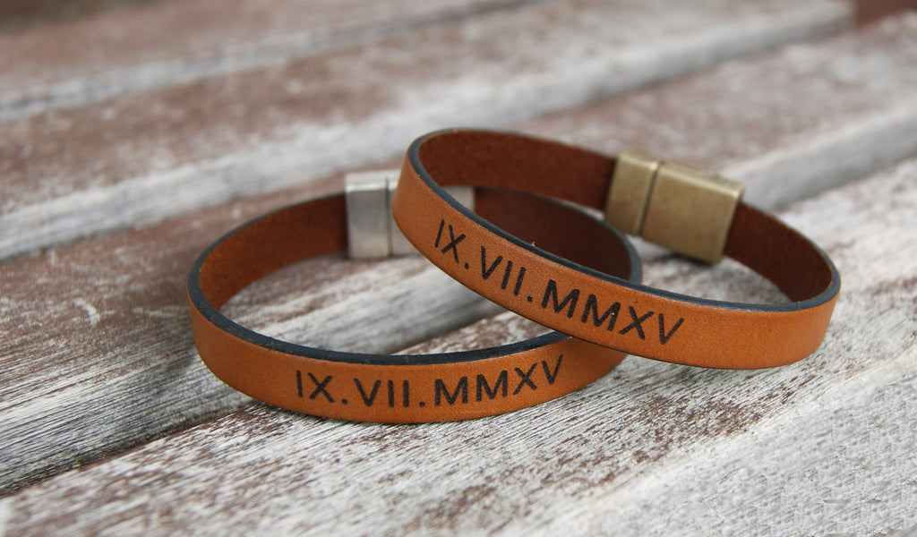 matching leather bracelets for couple