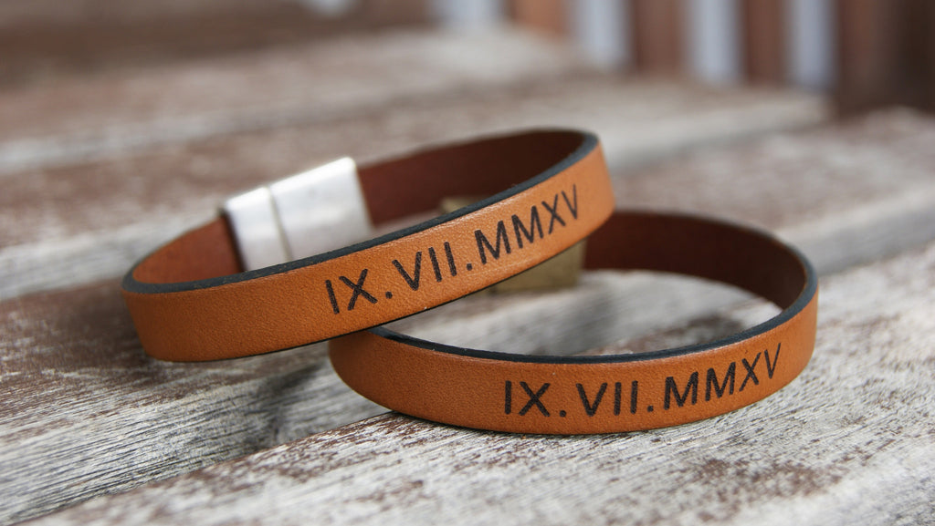 matching leather bracelets for couple